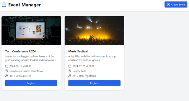 Aplicación de Gestión de Eventos