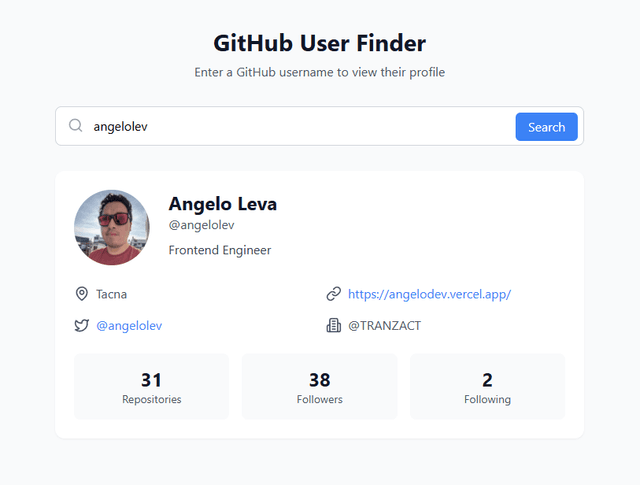 Buscador de GitHub