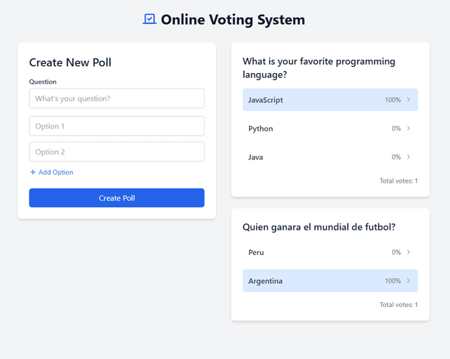 Sistema de votación en línea